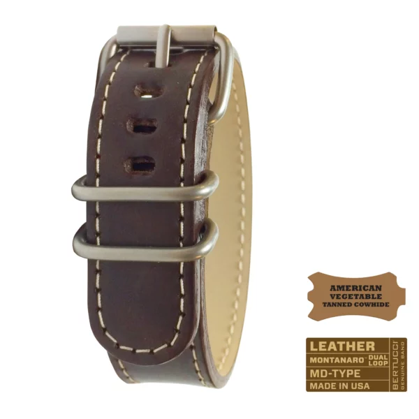 Bertucci läderarmband #239MD - Alpina Brown™ med matt beslag