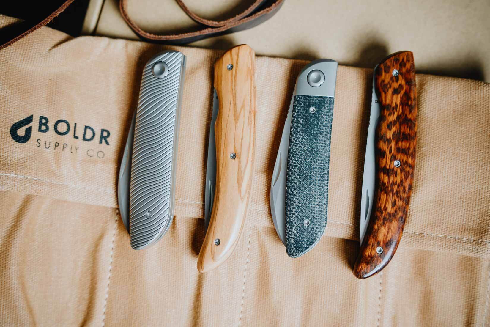 BOLDR Strandberg EDC pocket knives. Woodsman & Wildman. Sekvens.com
