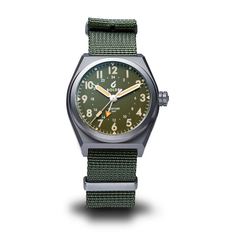 BOLDR Venture GMT Green automatic watch