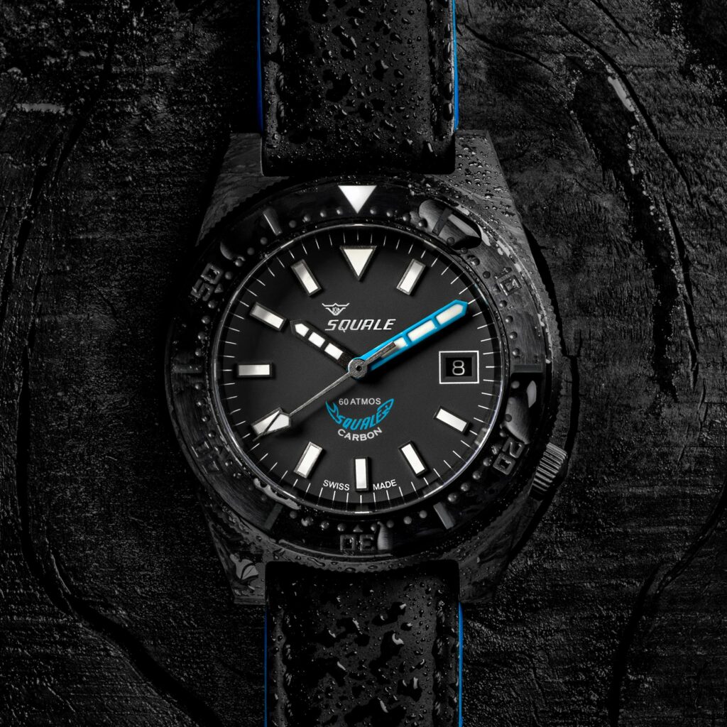 Squale T-183 Carbon watch in blue and black