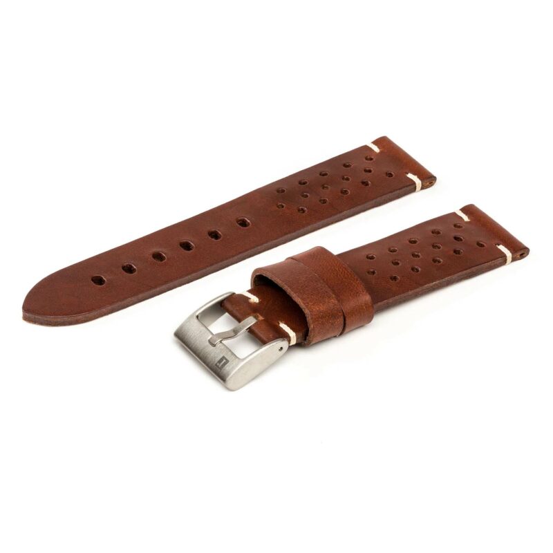 ColaReb Racing Brown leather watch strap