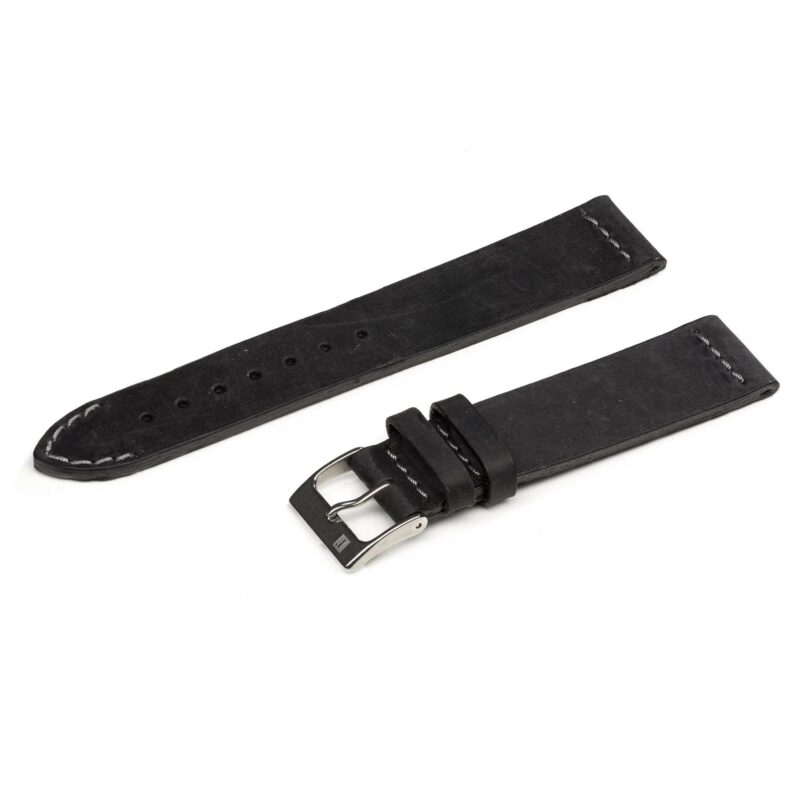 Colareb Venzia Black leather vintage watch strap