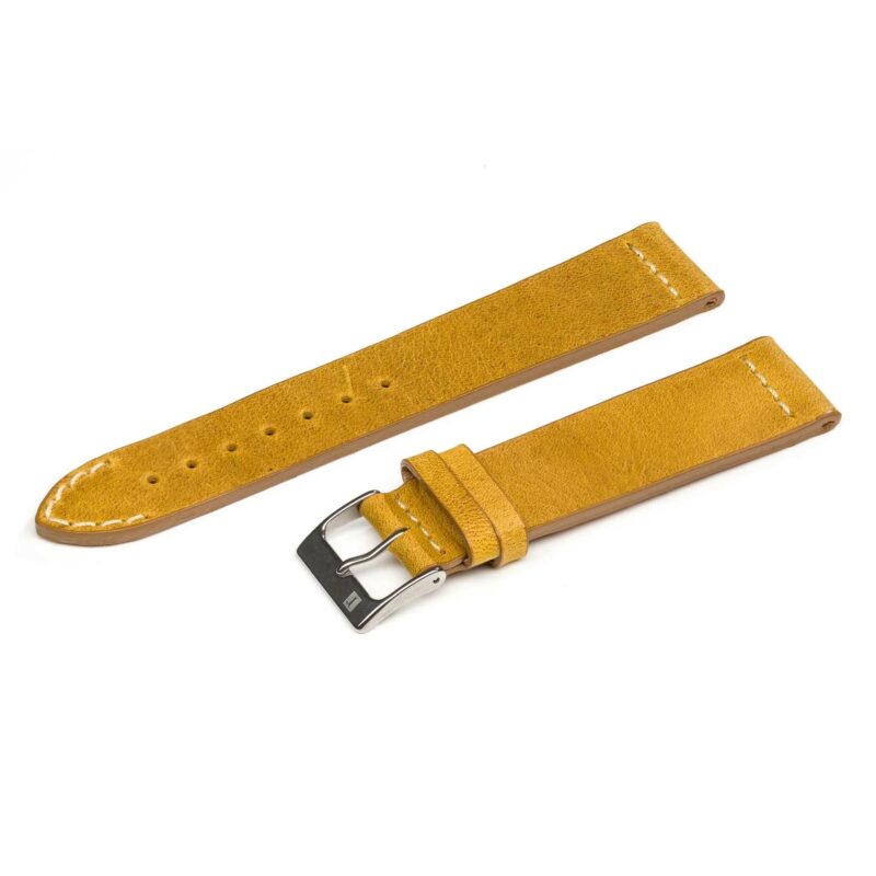 Colareb Venzia Yellow leather vintage watch strap